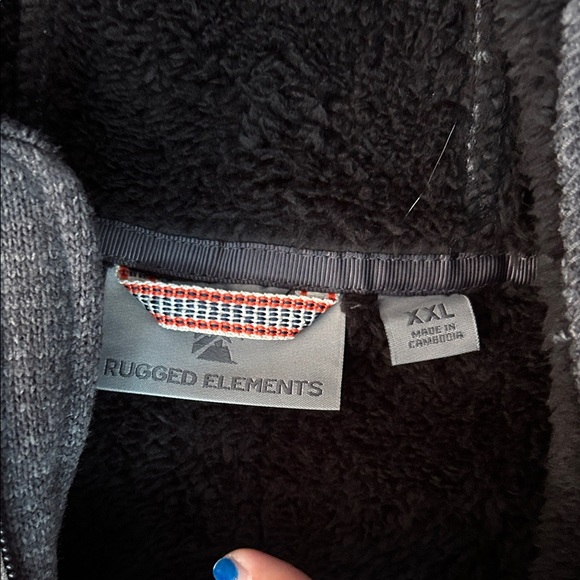 Rugged Elements Cozy Gray Men’s Sherpa Lined Hoodie Jacket, Size XXL, NWOT - Picture 15 of 16